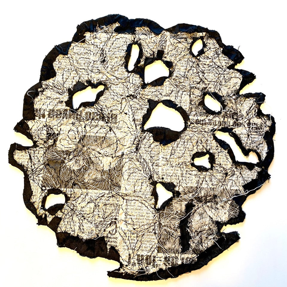 Hand-Beaded Butterfly Round Table Decor