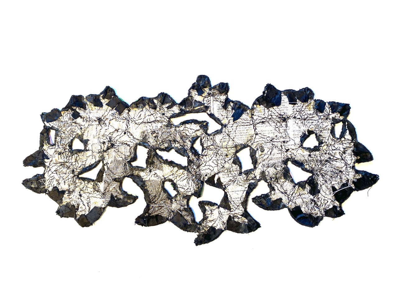 Hand-Beaded Butterfly Table Runner