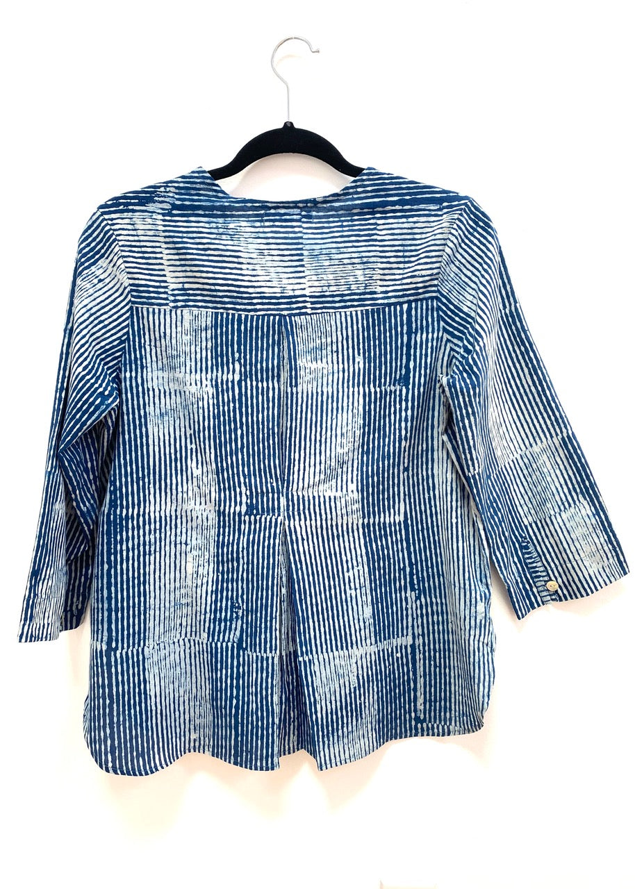 Shimmy Block-Printed Shirt