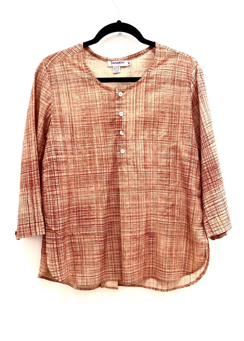 Brushed Block-Printed Shirt