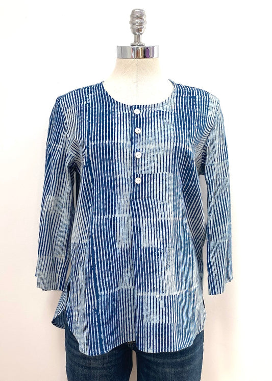 Shimmy Block-Printed Shirt