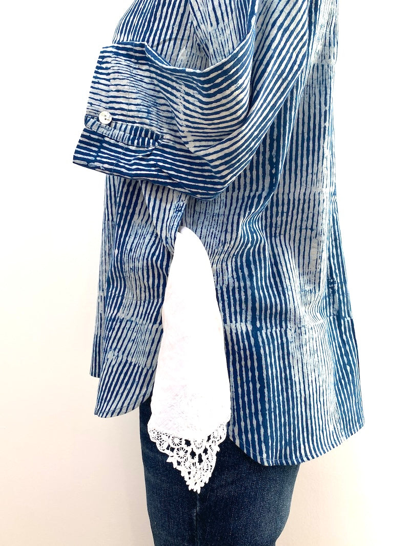 Shimmy Block-Printed Shirt