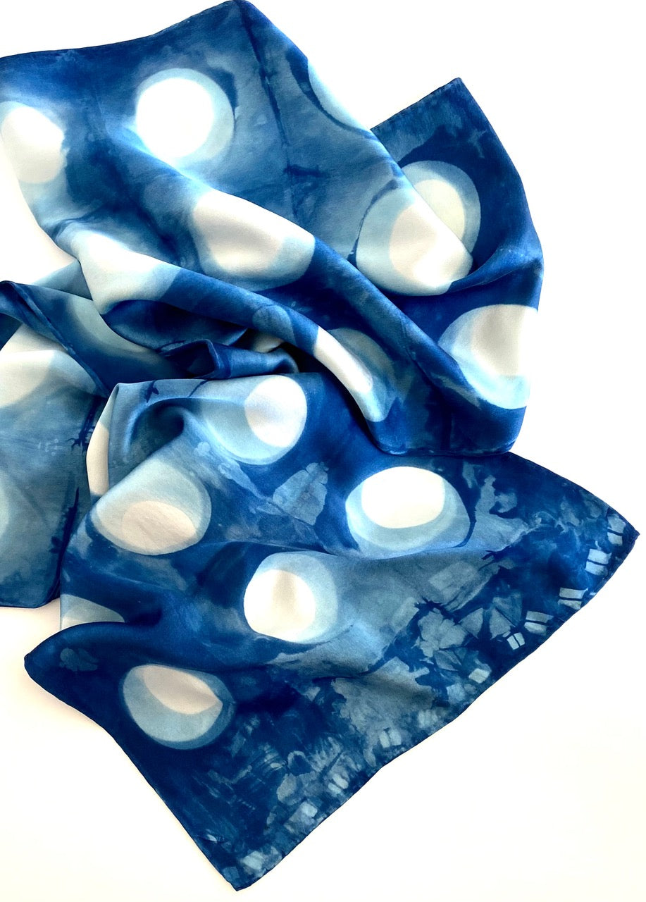 Big Dot Silk Charmeuse Scarf