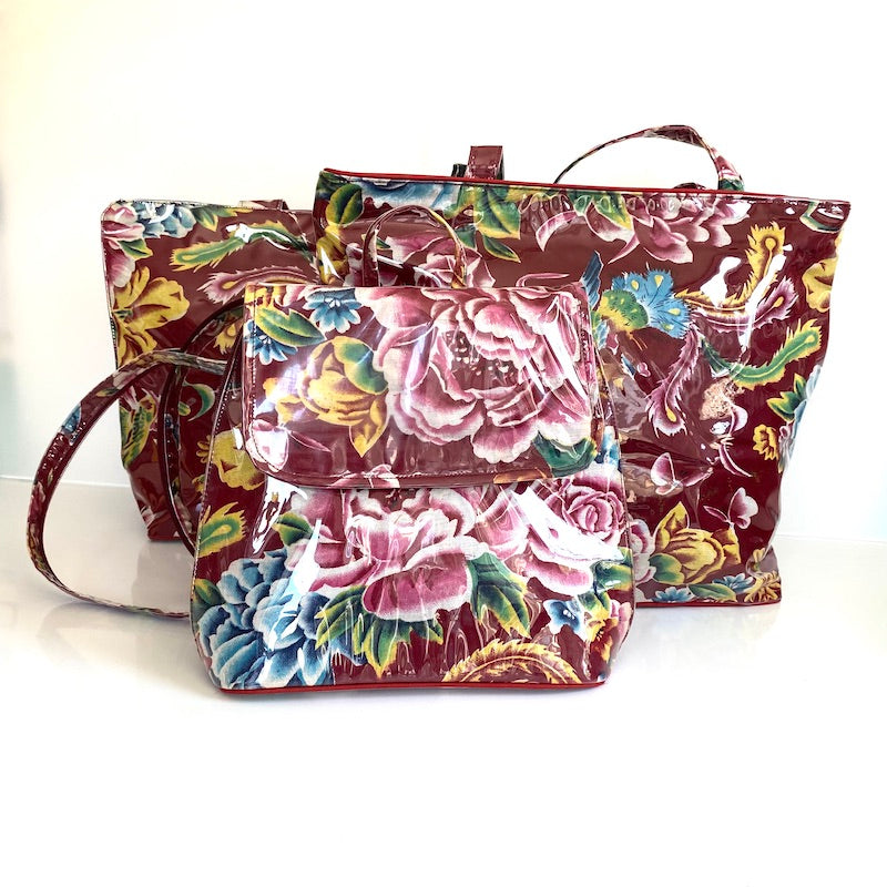 Peony Vinyl Tote