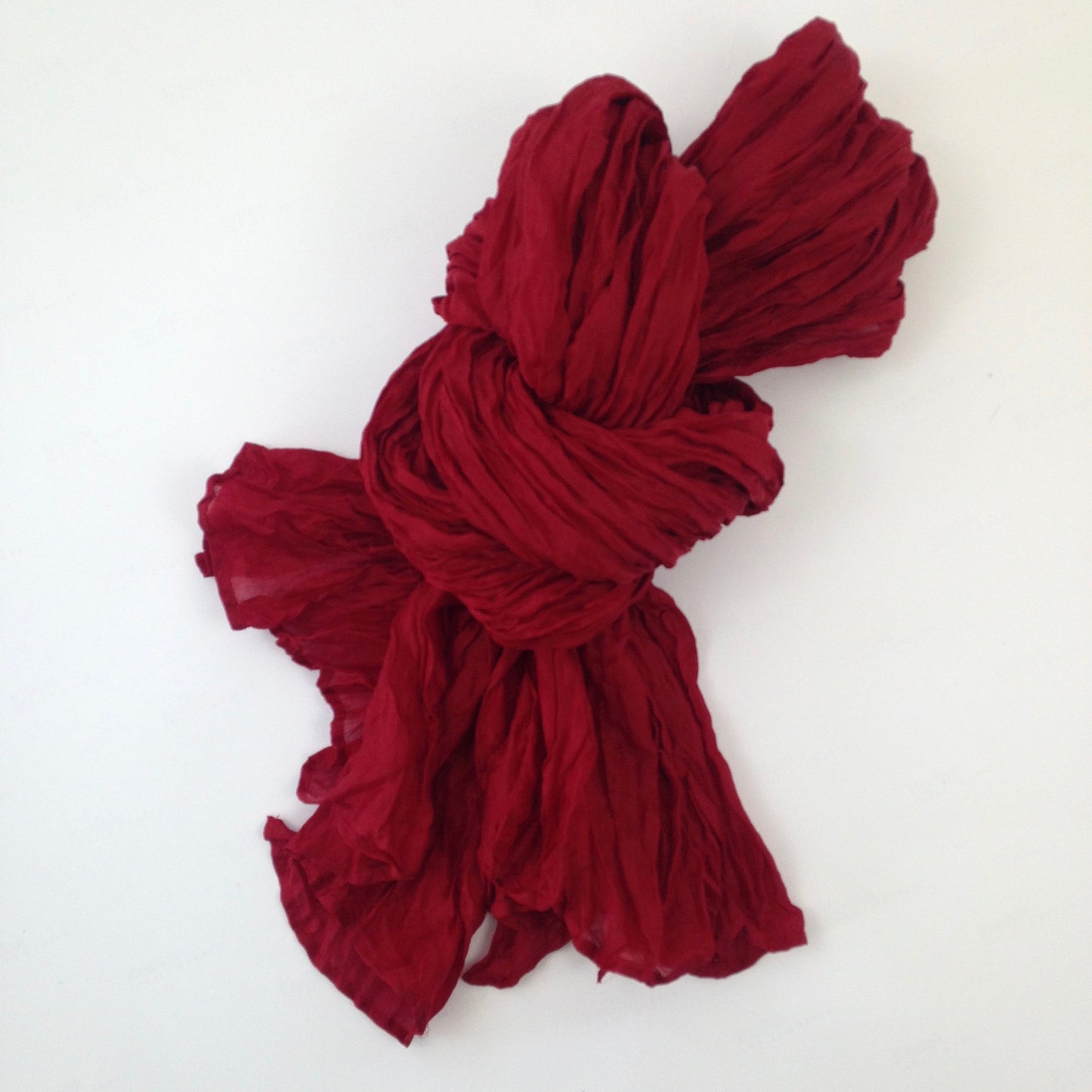 Crinkle Solid Silk Scarf - Tamaryn Design
