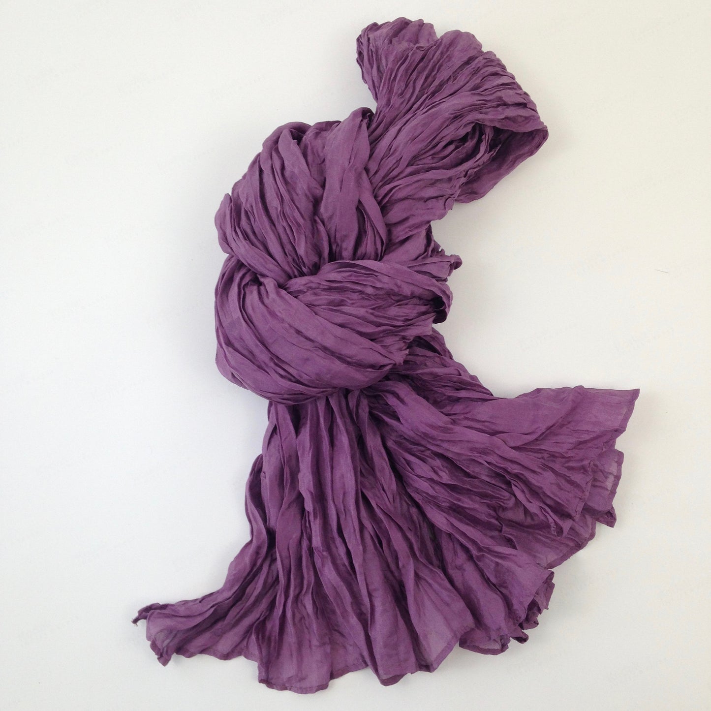 Crinkle Solid Silk Scarf - Tamaryn Design