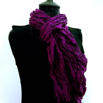 Crinkle Silk Scarves in Colors!