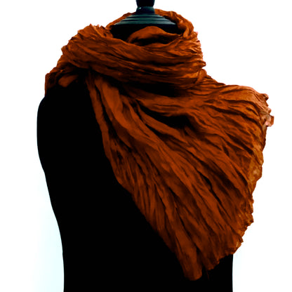 Crinkle Silk Scarves in Colors!